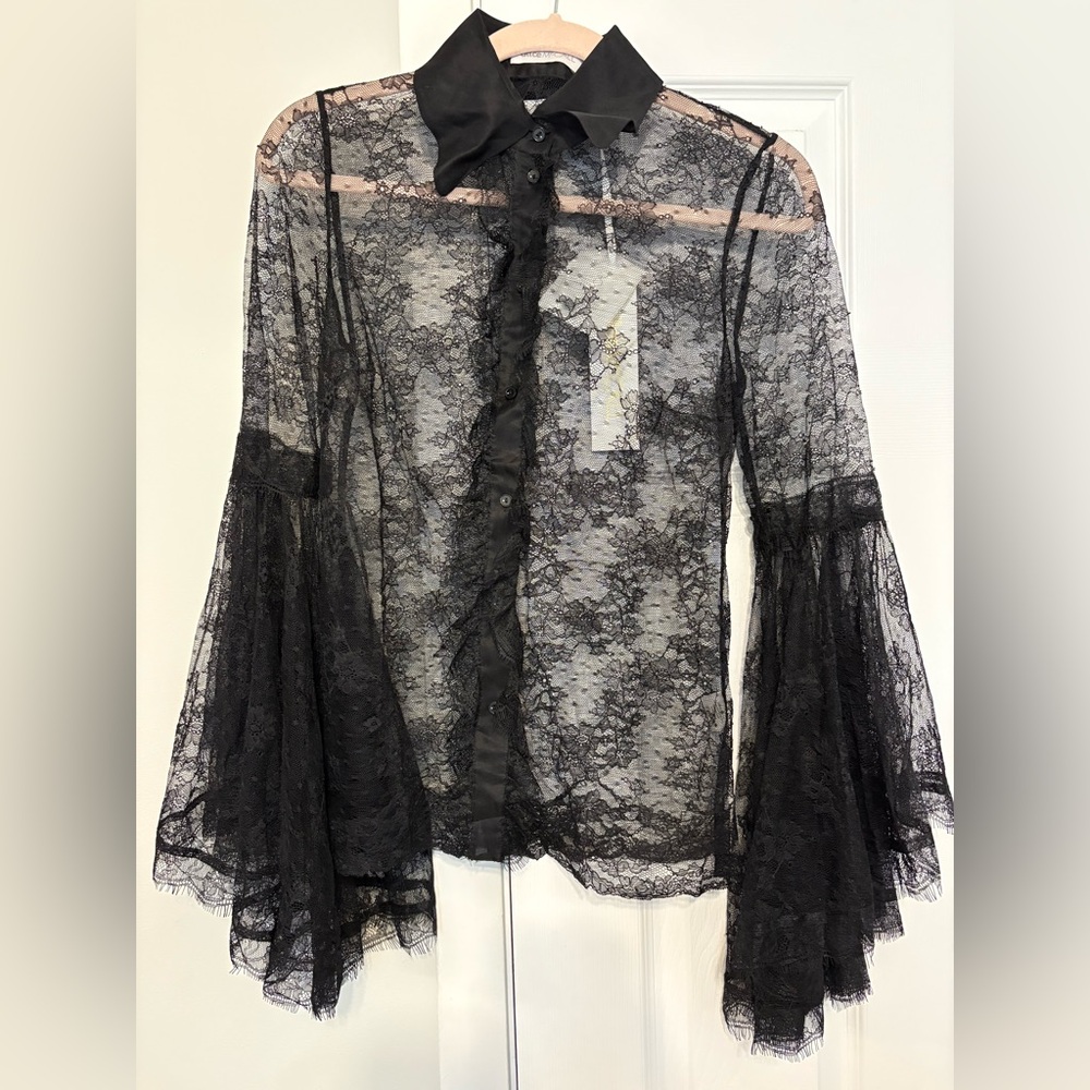 Alice McCall Black Lace Blouse - Picture 4 of 7